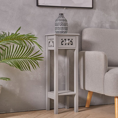 Livingroom Bedroom French Style 1 Drawer Grey Wooden Console Table 73cm H