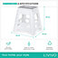 LIVIVO 1 Tread (EVA) & polypropylene (PP) Foldable Step stool (H)0.39m - White