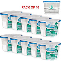 LIVIVO 10 Pack of 500ml Interior Dehumidifiers - Disposable Damp, Mildew, Mould, and Condensation Remover
