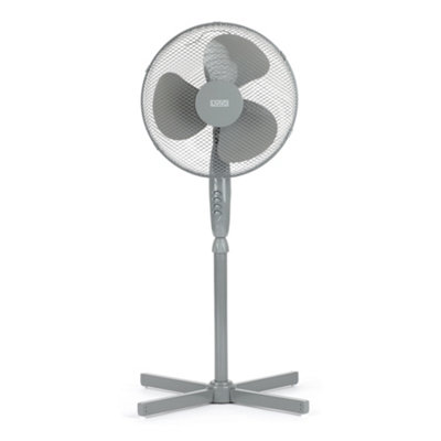 LIVIVO 16Inch Pedestal Standing Floor Fan Adjustable Height, 3Speed
