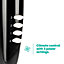 LIVIVO 16-Inch Pedestal Standing Floor Fan - Adjustable Height, 3-Speed Settings, and Oscillating Function in Sleek Black Design