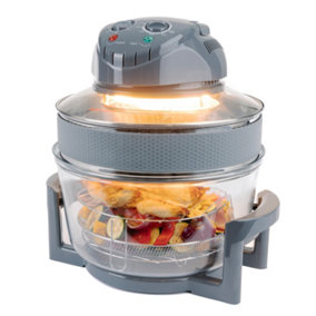 LIVIVO 17L Halogen Air Fryer - Rotary Counter-top Oil Free Cooker Oven with a Timer & Temperature Control - Manual