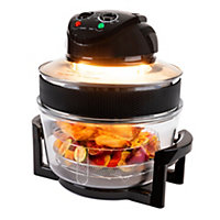 LIVIVO 17L Halogen Air Fryer - Rotary Counter-top Oil Free Cooker, Self-Cleaning Oven with a Timer & Temperature Control - Manual