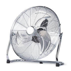 LIVIVO 18" Chrome High-Velocity Fan: Industrial-Grade, Free Standing, 3-Speed, Ideal for Gyms and Large Spaces