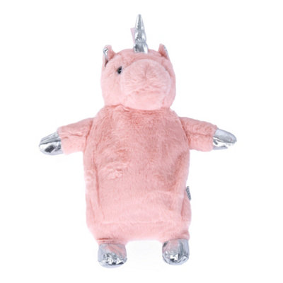 LIVIVO 1L Extra Long Fluffy Hot Water Bottle w/ Faux Fur Removable