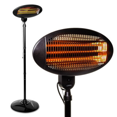 LIVIVO 2in1 Outdoor Freestanding Electric Patio Heater Adjustable