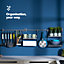 LIVIVO 2-Tier Spice Shelf Storage Racks - Hanging Wall Mounted Holder for Kitchen, Cabinet & Pantry Door - Grey