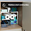 LIVIVO 2-Tier Under Sink Shelf Storage Organiser - Metal Adjustable Extendable Rack for Bathroom, Kitchen, Cupboard & Cabinet
