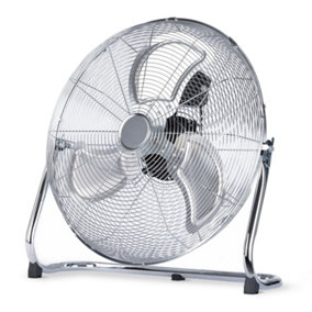 LIVIVO 20" Chrome High-Velocity Fan: Industrial-Grade, Free Standing, 3-Speed, Ideal for Gyms and Large Spaces