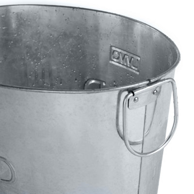 LIVIVO 24L Galvanised Steel Ice Cool Bucket - Large