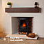 LIVIVO 2KW Electric Panoramic Fireplace Stove Heater - Black