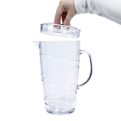 LIVIVO 2L Clear Plastic Pitcher Jug