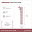 LIVIVO 2L Long Hot Water Bottle with Elegant Lattice Weave Design - Pink