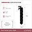 LIVIVO 2L Long Hot Water Bottle with Elegant Lattice Weave Design - Sleek Black