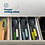 LIVIVO 3 Compartment Plastic Kitchen Cutlery Tray - Utensils, Spoon & Fork Storage Organiser Drawer