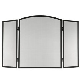 LIVIVO 3-Panel Indoor Fireplace Screen Guard - Stylish & Functional Mesh Cover