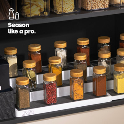 Wall spice rack clearance with spices