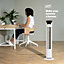 LIVIVO 32" Oscillating Tower Fan - Ultra Slim, Quiet Fan with a Timer & 3 Speed Settings for Home & Office (White)