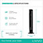 LIVIVO 32" Oscillating Tower Fan - Ultra Slim, Quiet Fan with a Timer & 3 Speed Settings for Home & Office (White)