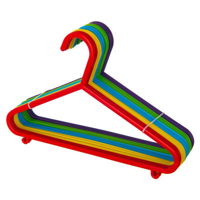 LIVIVO 40 Kids Plastic Hangers - Colourful Space Saving, Durable & Slim for your Wardrobe Storage, Baby Nursery & Clothing Rail