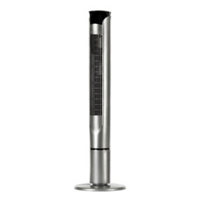 LIVIVO 40" Oscillating Tower Fan - Remote Control, 3 Operating Modes, 3 Speed Settings, LED for Home & Office (Chrome)