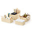 LIVIVO 4Pc Woven Hamper Storage Baskets - Multipurpose & Stackable Living, Dining Room & Bathroom Organiser Boxes - Natural