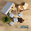 LIVIVO 4Pcs Taurus Kitchen Set - Includes Storage Lids Tins Canister Tea Coffee Sugar & Bread Bin - Grey