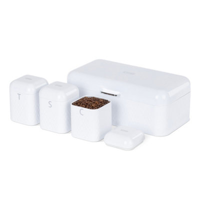 LIVIVO 4Pcs Taurus Kitchen Set Includes Storage Lids Tins Canister