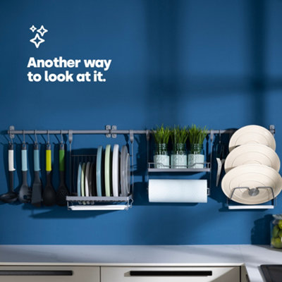 LIVIVO Hook Pots and Pans Hanging Rail Rack Wall Mounted Pot