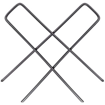 LIVIVO 50 Pack Garden Ground Securing Pegs - Heavy Duty Galvanised Steel U-Shaped Ground Stakes Metal Nail Pins for Tents & Turfs