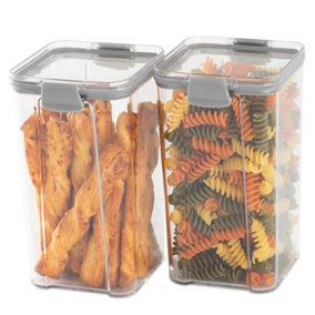 LIVIVO Airtight Food Storage & Kitchen Storage Containers, BPA-Free Plastic Great for Flour, Sugar and Baking Supplies - 2/1300ML