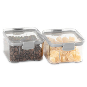 LIVIVO Airtight Food Storage & Kitchen Storage Containers, BPA-Free Plastic Great for Flour, Sugar and Baking Supplies - 2/460ML