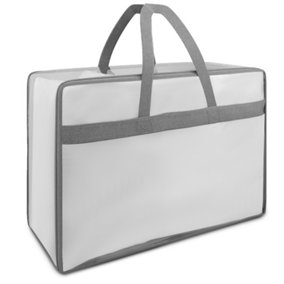 LIVIVO Clear Clothes Storage Bag Organiser - Heavy-Duty Vinyl Bag for Bedding, Linen, Blankets & Duvet Covers - Set of 3
