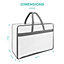 LIVIVO Clear Clothes Storage Bag Organiser - Heavy-Duty Vinyl Bag for Bedding, Linen, Blankets & Duvet Covers - Set of 3