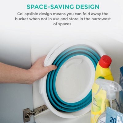 Livivo Silicone 37L Collapsible Laundry Basket Space Saving Folding Washing Pop Up Bin