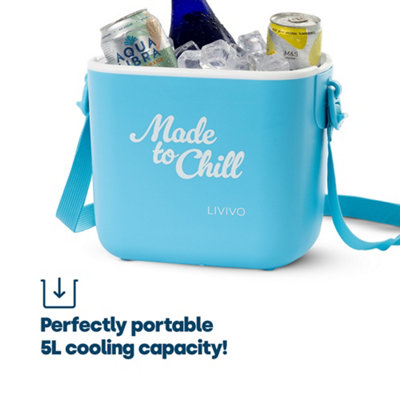 LIVIVO Cool Box 5L Blue Lightweight Portable Cooler with Foam ...