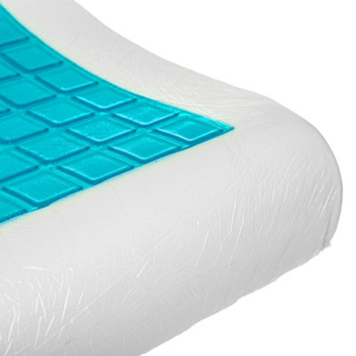 LIVIVO Cooling Orthopedic Memory Foam Contour Cervical Pillow with Gel for Firm Head, Neck, and Back Suppor