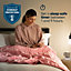 LIVIVO Cosy Heated Over Throw Fleece Blanket With Adjustable Digital Control & Safety Timer
