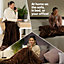 LIVIVO Cosy Heated Over Throw Fleece Blanket With Adjustable Digital Control & Safety Timer