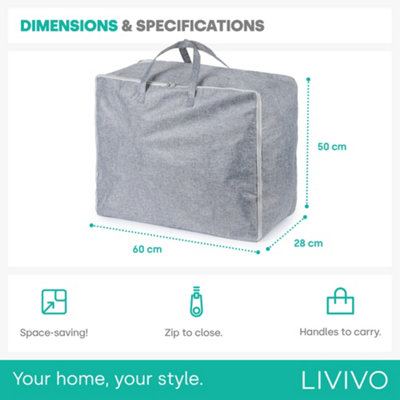 LIVIVO Deluxe Clothing & Textile Storage Bag Set