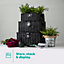 LIVIVO Deluxe Hamper Collection - Set of 3 Luxury Wicker Storage Baskets, Food & Wine Stackable Woven Storage Hamper Box - Black