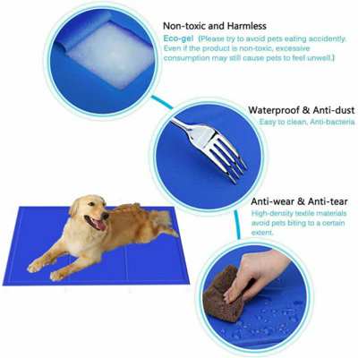 LIVIVO Dog Cooling Gel Pillow Mat Pet Cooling Pad Non Toxic Gel Self Cooling Mat for