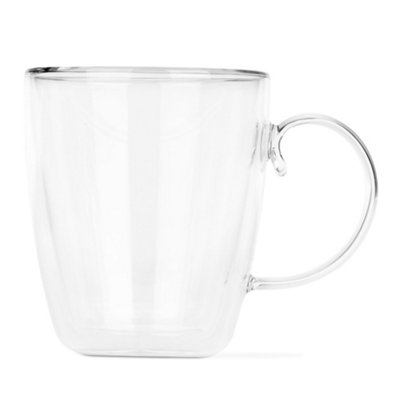 LIVIVO Double Wall Coffee Mug - Insulated Glass Cup with Handle, Heat-Resistant for Coffee, Tea, Cappuccinos Latte & Espresso Mugs