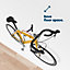 LIVIVO Dual Hook Wall Mounted Bicycle Storage Stand -  Adjustable Bike Rack