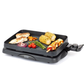 LIVIVO Electric Health Griddle Grill Non-Stick Teppanyaki Pan, 1800W - Hot Plate, Adjustable Temperature for Home & Kitchen