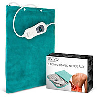 LIVIVO Electric Heat Pad for Back Pain and Cramps Relief - Electric Heating Pad, Fast Heat Up with 3 Heat Settings -Auto Shut Off