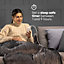 LIVIVO Electric Heated Blanket - Warm Fleece Over Throw with a Digital Control & Timer, Washable Mattress Pad Heater - Grey