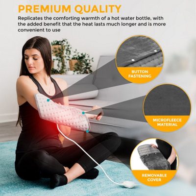LIVIVO Electric Heated Fleece Pad - Auto Switch-Off & 3 Temperature Levels Heating Pad