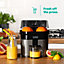 LIVIVO Electric Twin Citrus Juice Maker with Anti-Drip Valve - Home Fruit Mixer, Citrus Orange Fruits Squeezer - 90W