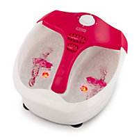 LIVIVO Electric Vibrating Foot Massager & Spa with Heat Bubble Vibration and Temperature Control, 3 in 1 Feet Pedicure  - Pink